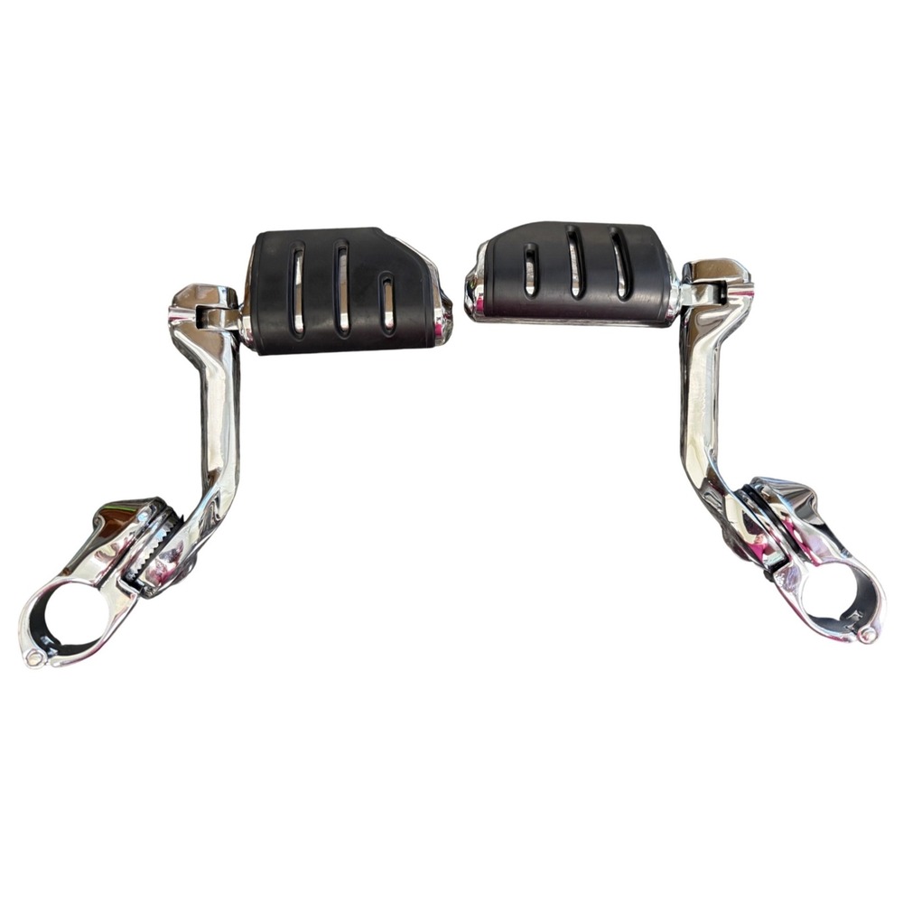 Kuryakyn Ergo II Highway Pegs Chrome Dually Pads Motorcycle Footrests Pair